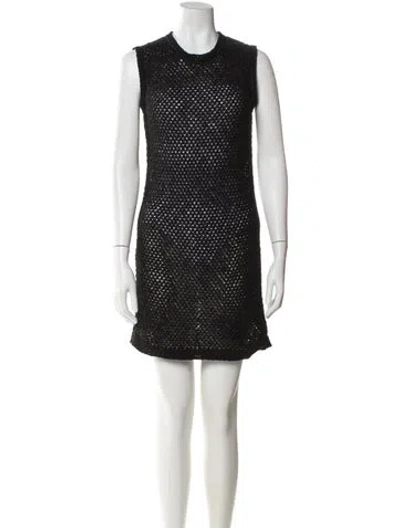 Pre-owned Chanel Vintage Mini Dress In Black