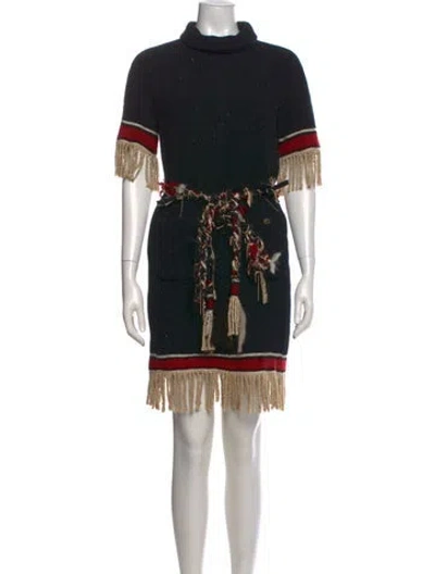 Pre-owned Chanel Vintage Mini Dress In Black