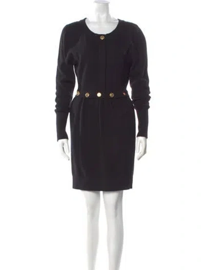 Pre-owned Chanel Vintage Mini Dress In Black