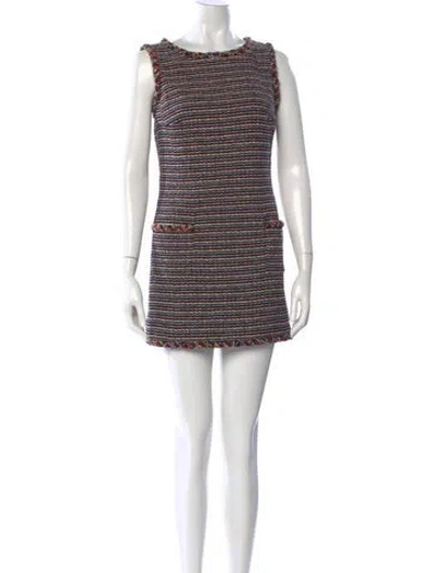 Pre-owned Chanel Vintage Mini Dress In Black