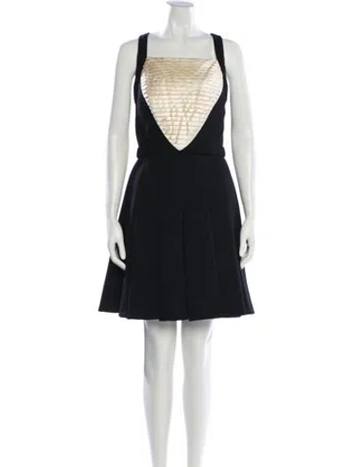 Pre-owned Chanel Vintage Mini Dress In Black