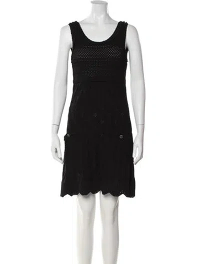 Pre-owned Chanel Vintage Mini Dress In Black