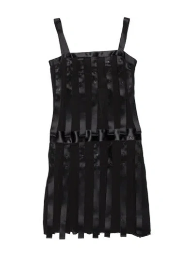 Pre-owned Chanel Vintage Mini Dress In Black