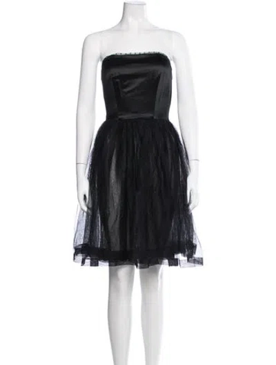 Pre-owned Chanel Vintage Mini Dress In Black