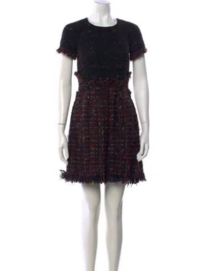 Pre-owned Chanel Vintage Mini Dress In Black