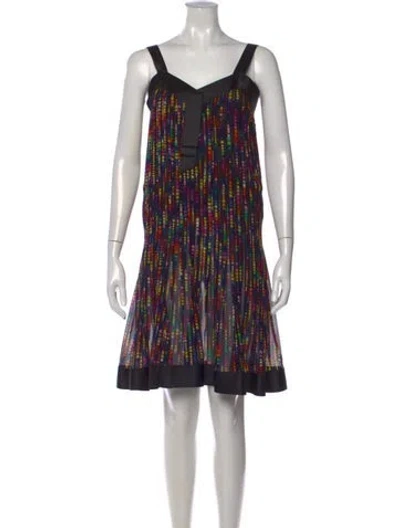 Pre-owned Chanel Vintage Mini Dress In Black