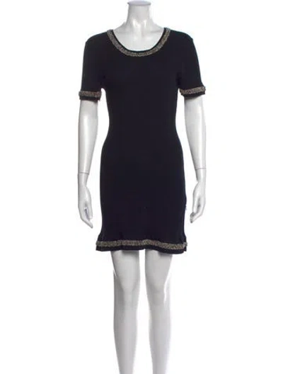 Pre-owned Chanel Vintage Mini Dress In Black