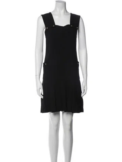 Pre-owned Chanel Vintage Mini Dress In Black