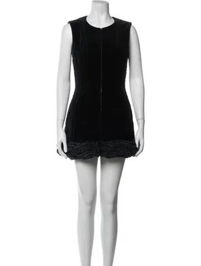 Pre-owned Chanel Vintage Mini Dress In Black