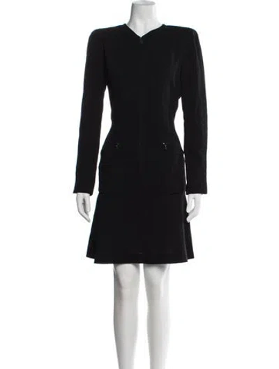 Pre-owned Chanel Vintage Mini Dress In Black