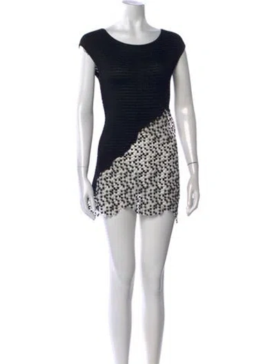Pre-owned Chanel Vintage Mini Dress In Black