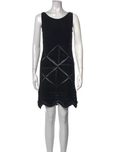 Pre-owned Chanel Vintage Mini Dress In Black