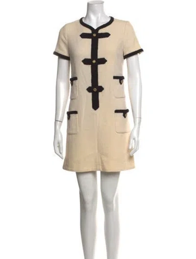Pre-owned Chanel Vintage Mini Dress In Black/neutrals