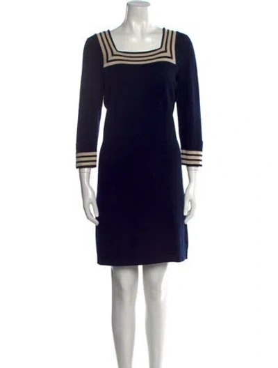 Pre-owned Chanel Vintage Mini Dress In Blue