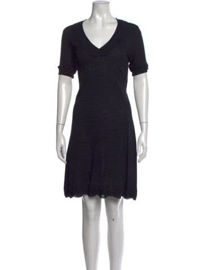 Pre-owned Chanel Vintage Mini Dress In Blue