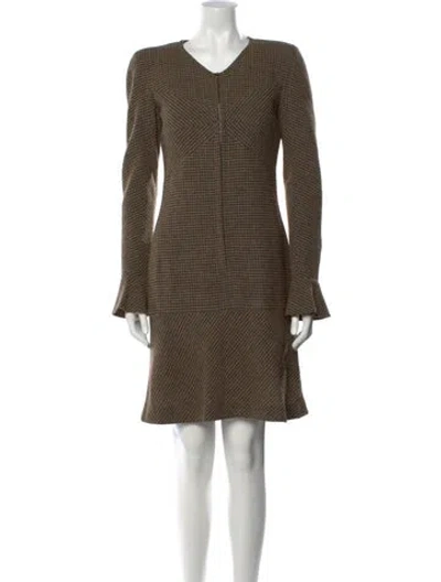 Pre-owned Chanel Vintage Mini Dress In Brown