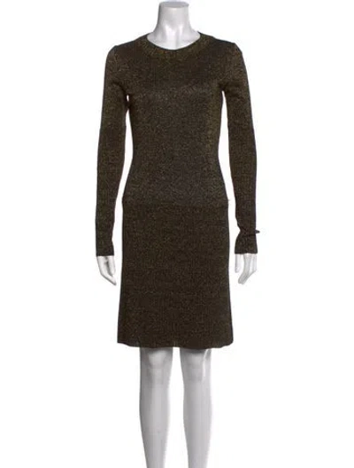 Pre-owned Chanel Vintage Mini Dress In Gold/metallic