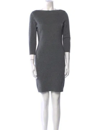 Pre-owned Chanel Vintage Mini Dress In Gray