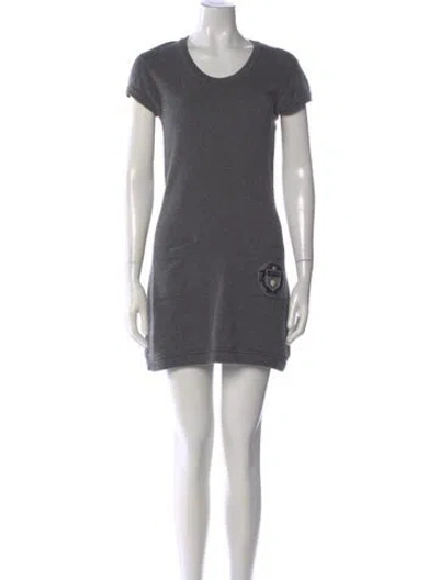 Pre-owned Chanel Vintage Mini Dress In Gray