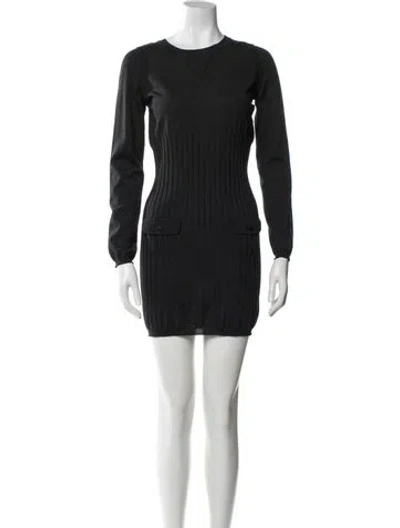 Pre-owned Chanel Vintage Mini Dress In Gray
