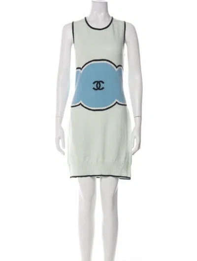 Pre-owned Chanel Vintage Mini Dress In Green