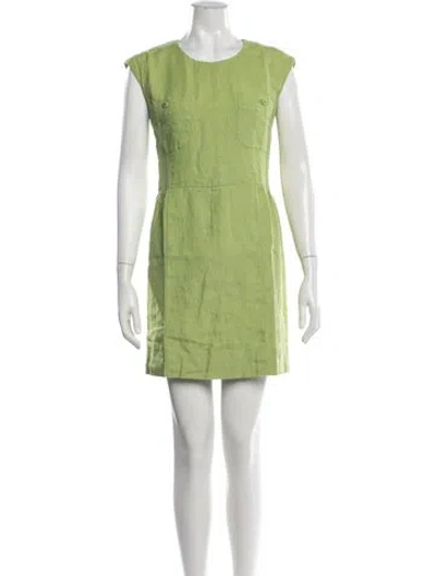 Pre-owned Chanel Vintage Mini Dress In Green
