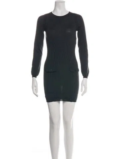 Pre-owned Chanel Vintage Mini Dress In Grey