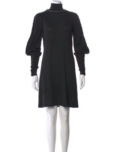 Pre-owned Chanel Vintage Mini Dress In Grey