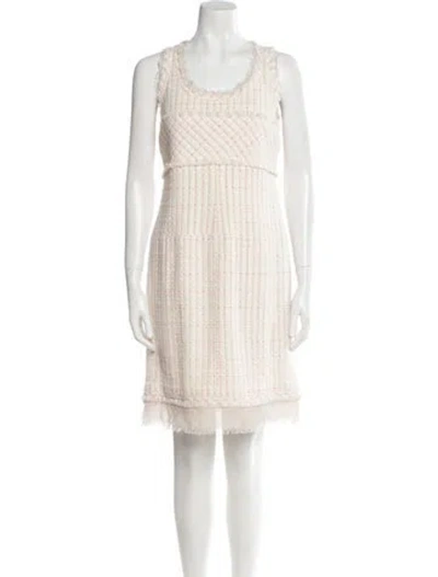 Pre-owned Chanel Vintage Mini Dress In Neutral