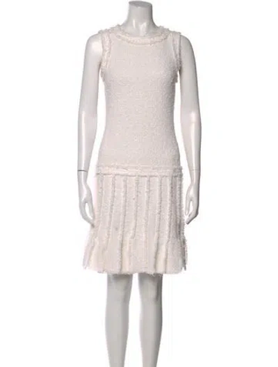 Pre-owned Chanel Vintage Mini Dress In Neutral