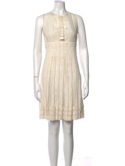 Pre-owned Chanel Vintage Mini Dress In Neutral