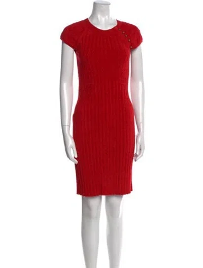 Pre-owned Chanel Vintage Mini Dress W/ Tags In Red
