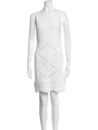 Pre-owned Chanel Vintage Mini Dress In White