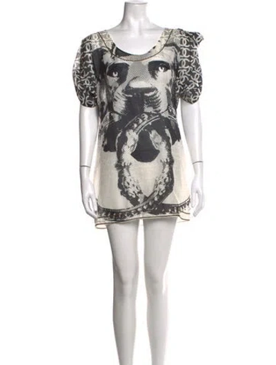 Pre-owned Chanel Vintage Mini Dress In White
