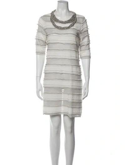 Pre-owned Chanel Vintage Mini Dress In White