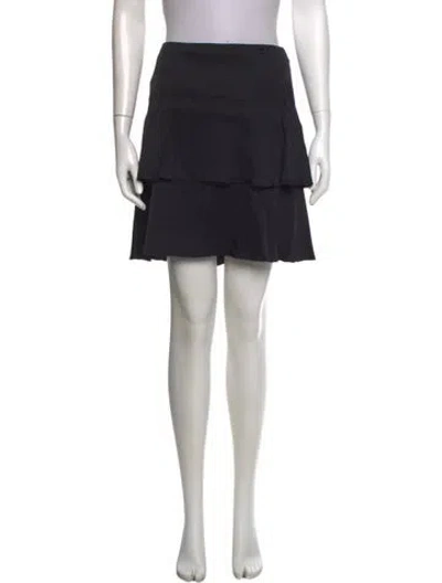 Pre-owned Chanel Vintage Mini Skirt In Black