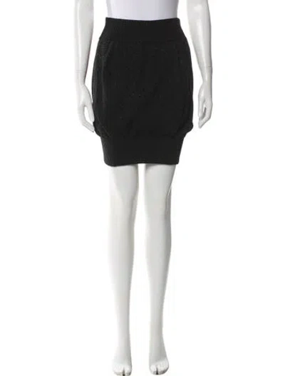 Pre-owned Chanel Vintage Mini Skirt In Black