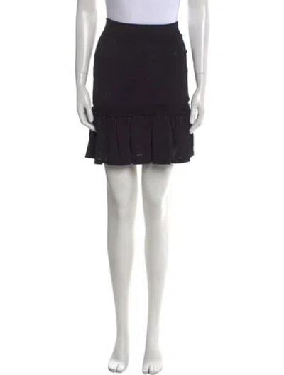 Pre-owned Chanel Vintage Mini Skirt In Black
