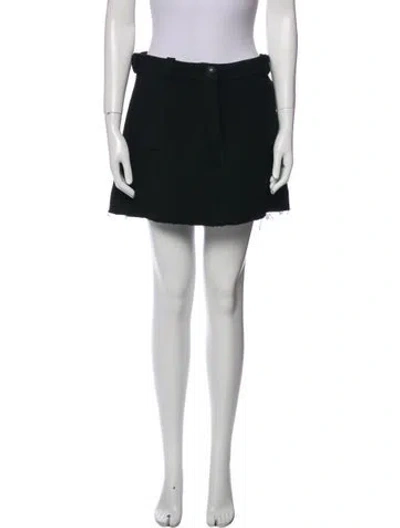 Pre-owned Chanel Vintage Mini Skirt In Black