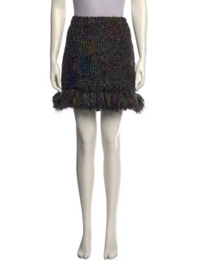 Pre-owned Chanel Vintage Mini Skirt In Black