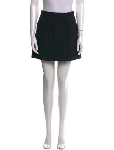 Pre-owned Chanel Vintage Mini Skirt In Black