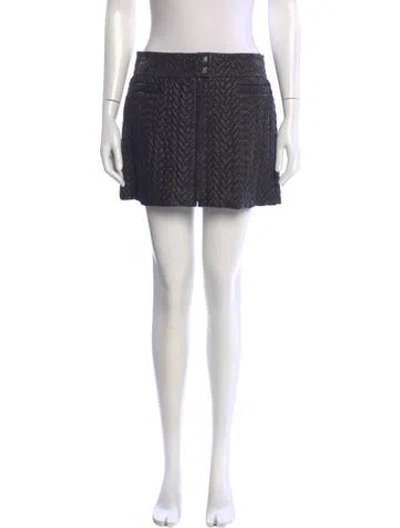 Pre-owned Chanel Vintage Mini Skirt In Black