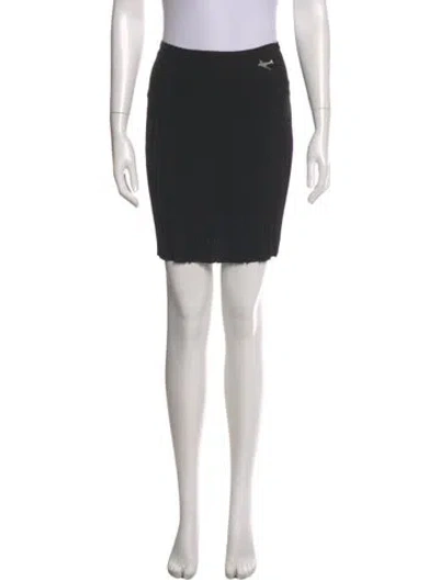 Pre-owned Chanel Vintage Mini Skirt In Black