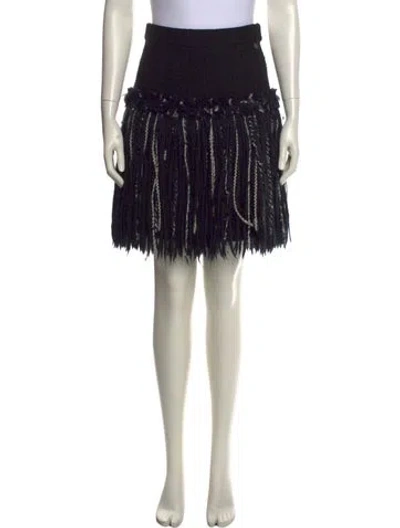 Pre-owned Chanel Vintage Mini Skirt In Black