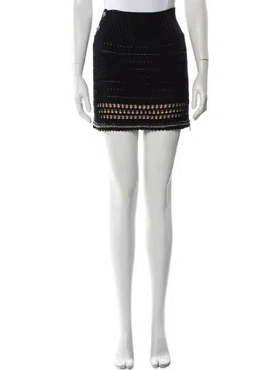 Pre-owned Chanel Vintage Mini Skirt In Black