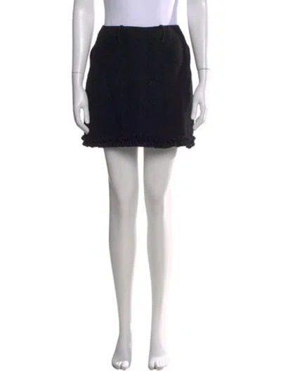 Pre-owned Chanel Vintage Mini Skirt In Black