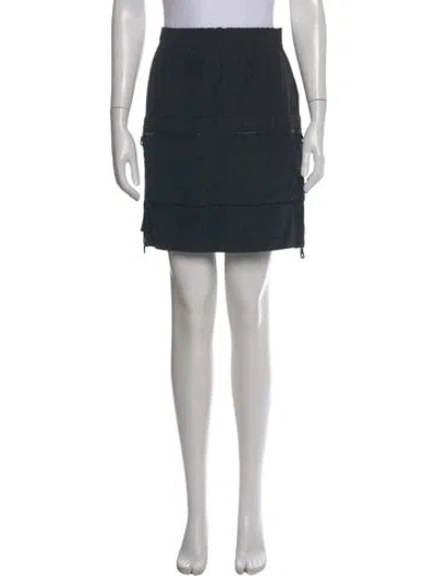 Pre-owned Chanel Vintage Mini Skirt In Black