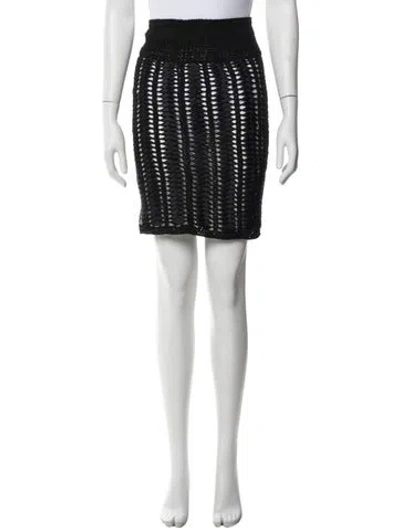 Pre-owned Chanel Vintage Mini Skirt In Black