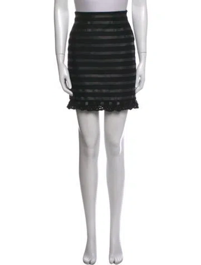 Pre-owned Chanel Vintage Mini Skirt In Black