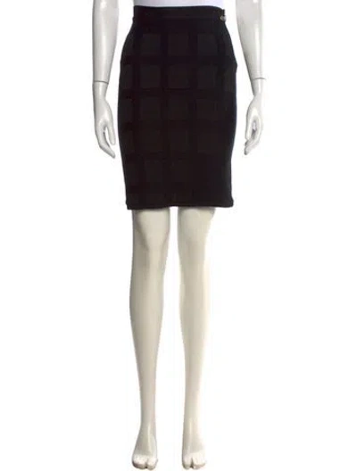 Pre-owned Chanel Vintage Mini Skirt In Black